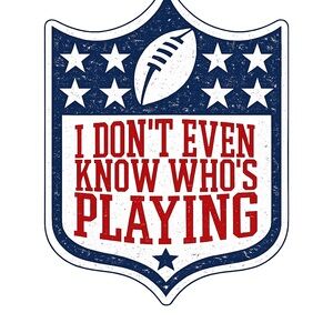 Blue and Red Graphic Football T-Shirt